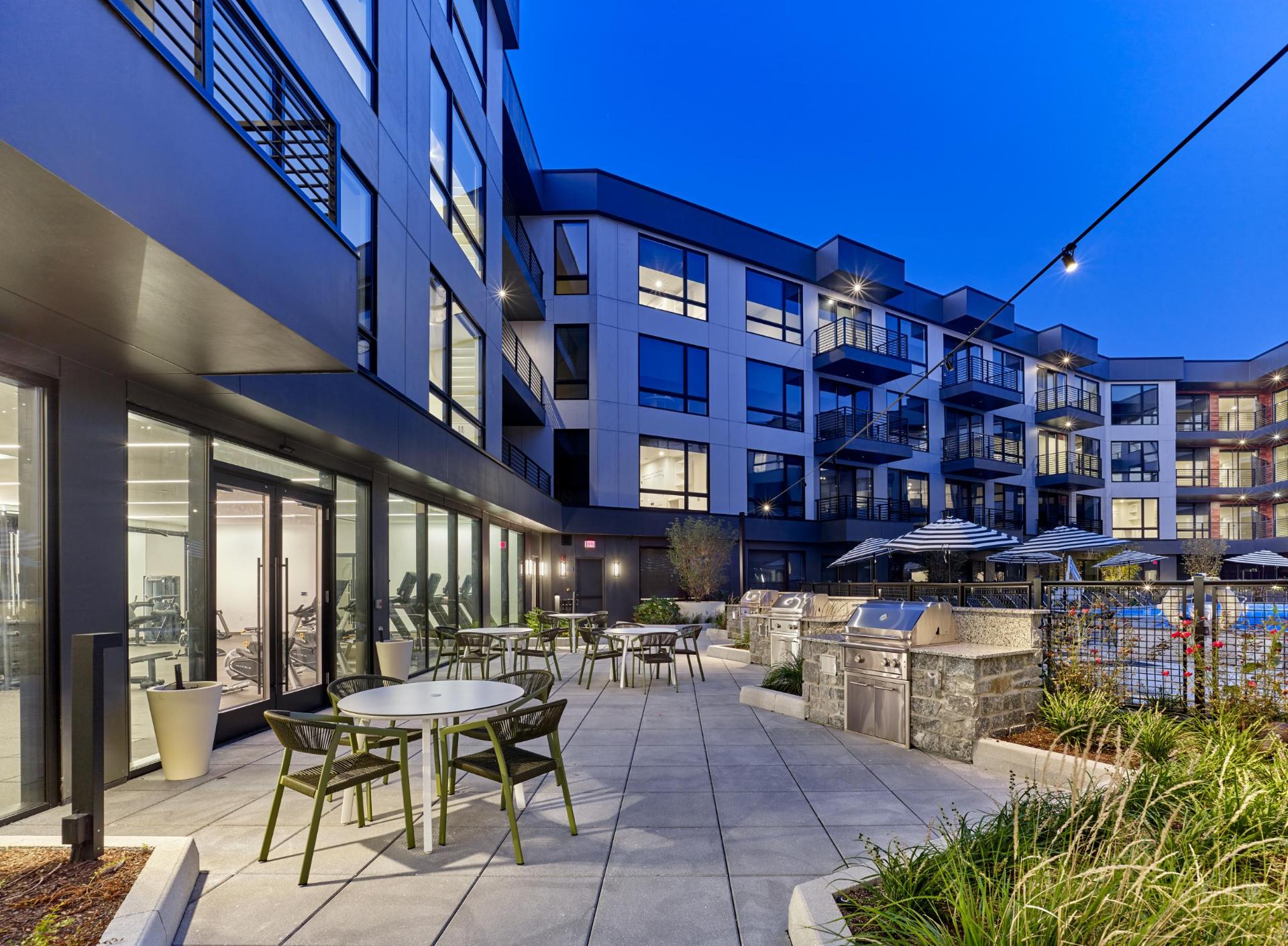 Courtyard with Grills and Seating